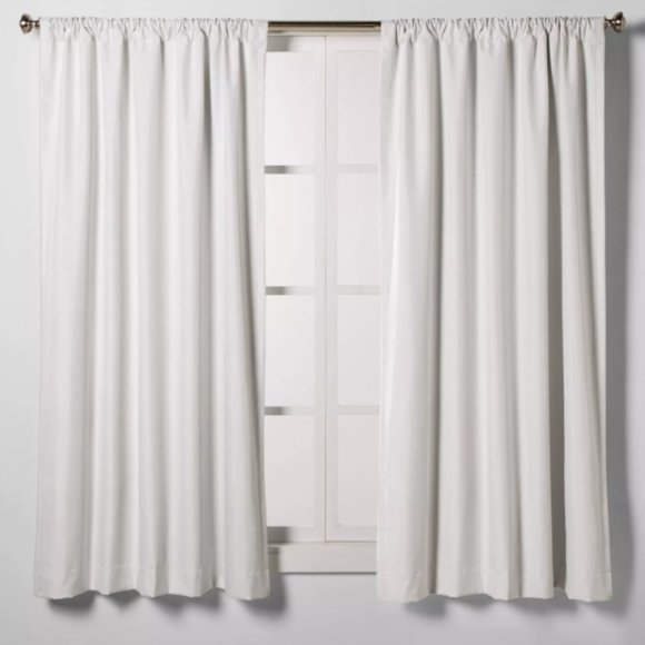 Room Essentials Room Darkening Curtain White 63"